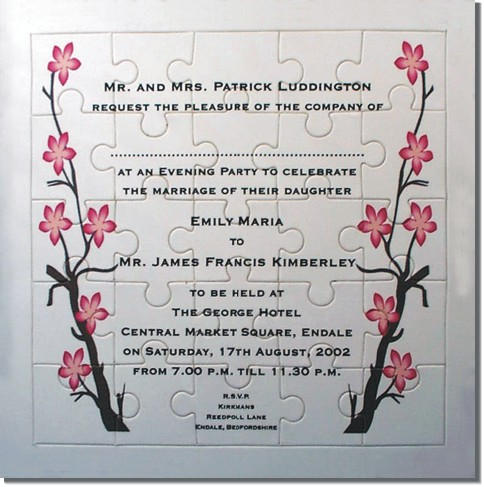 puzzle invitation template